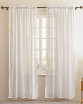 homemonde Cotton Sheer Curtains Long Door -picture-43