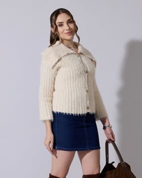 Women Button-Front Cardigan-image-1