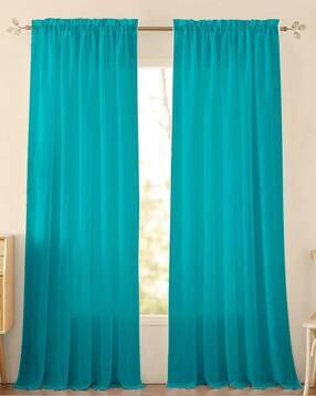 Pack of 2 Door Curtain with Rod-Pockets Header