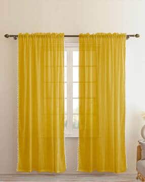 Cotton Sheer Curtains Long Door 