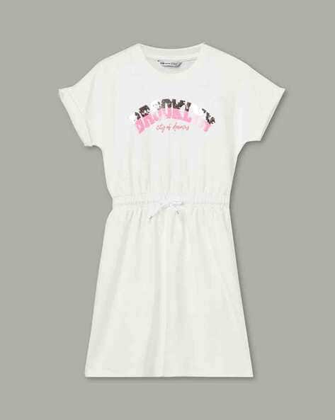 Fame forever by lifestyle Girls Typographic Print A-Line Dress