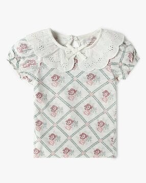 Girls Floral Print Regular Fit Top-image-40