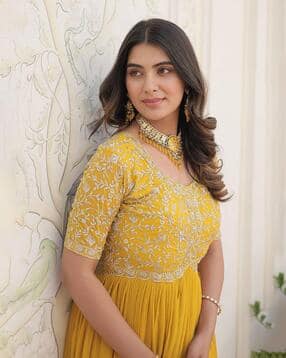 svaraa Women Embroidered Fit & Flared Dress-picture-27