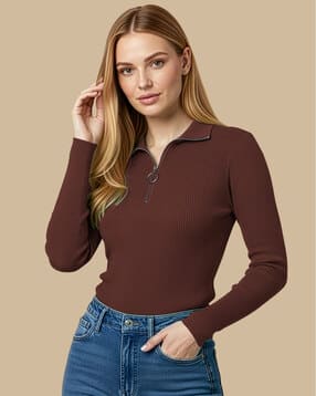 maheshvi Women Ribbed Fitted Top-picture-16