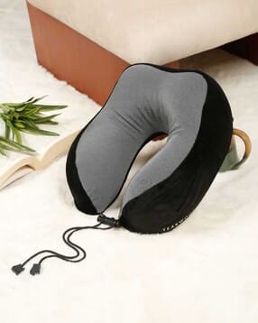teakwood leathers Unisex Black Soft Foam U-Shaped Neck Pillow-picture-48