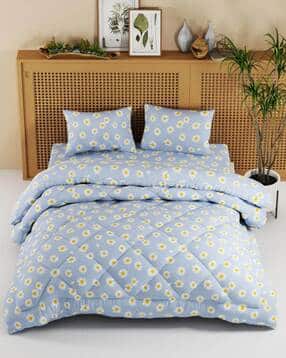kopa Floral Print Double-Size Comforter with Pillow Covers-picture-34