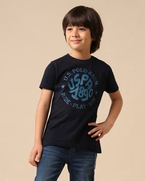 u.s. polo assn. Boys Logo Print Regular Fit Crew-Neck T-Shirt-picture-16