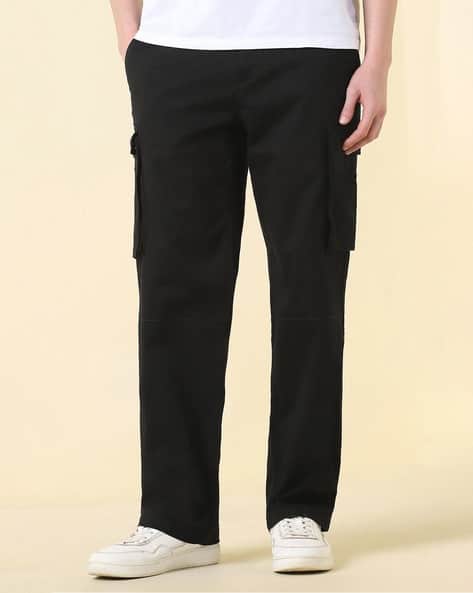 ALLEN SOLLY Men Relaxed Fit Flat-Front Trousers