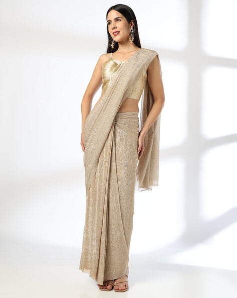 FUSION Women Ready To Wear Saree with Blouse