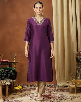 janasya Embellished Straight Kurta-picture-51
