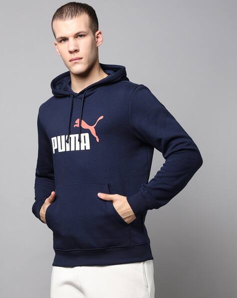 Puma Men Logo Print Regular Fit Hoodie