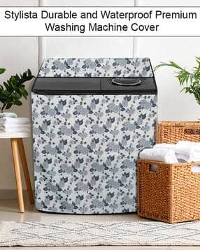 stylista Floral Print Semi Automatic Washing Machine Cover - 7 KG-picture-16