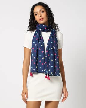 yousta Women All-Over Print Scarf with Tassels-picture-33