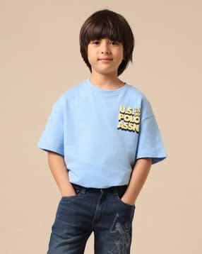 u.s. polo assn. Boys Logo Print Oversized Fit Crew-Neck T-Shirt-picture-53