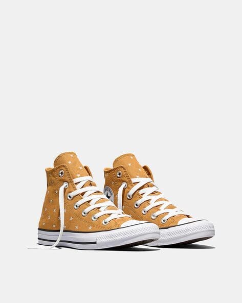 CONVERSE Unisex Chuck Taylor All Star Embroidered Stars High-Top Canvas Sneakers
