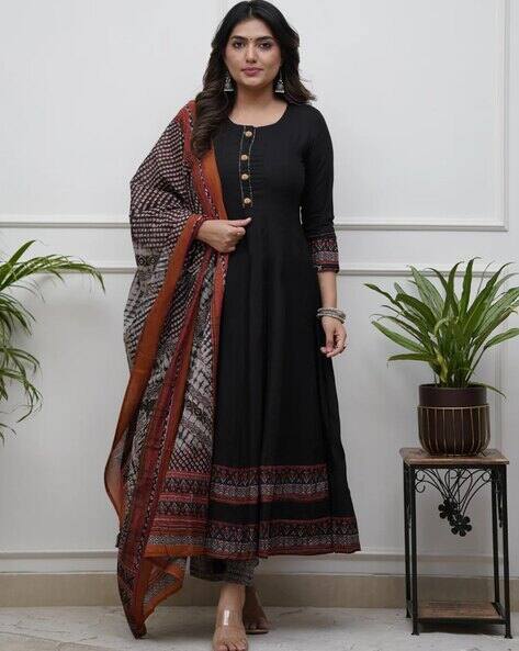 ANNI DESIGNER Women Printed Anarkali Kurta Set