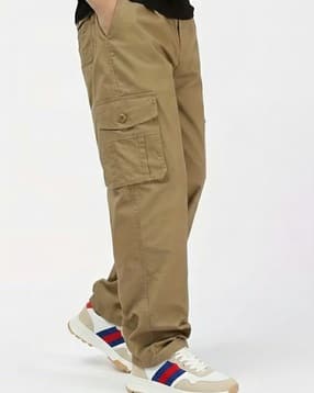 buda jeans co Men Relaxed Fit Flat-Front Cargo Pants-picture-35