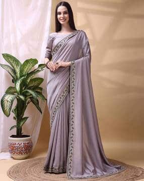 svaraa Women Saree with Embroidered Border-picture-25
