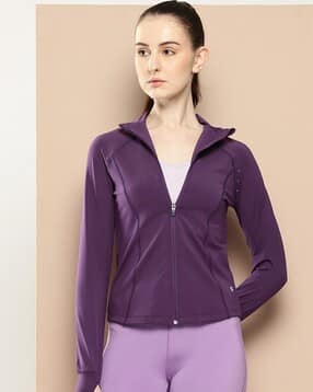 Women Slim Fit Zip-Front Jacket