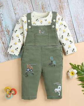 toonyport Boys Printed 2-Piece Regular Fit Dungaree-picture-40