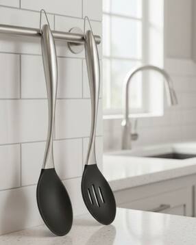 we3 High Quality Steel Serving Spoon with Hole Spoon -picture-47