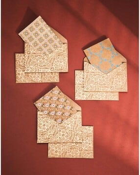 fabindia Set of 12 Vrishti Print Paper Gift Card-picture-29