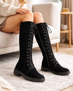 Women Low Knee-Length Boots-image-25