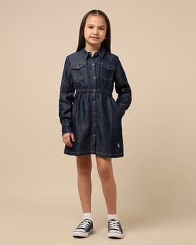 Girls Shirt Dress-image-0