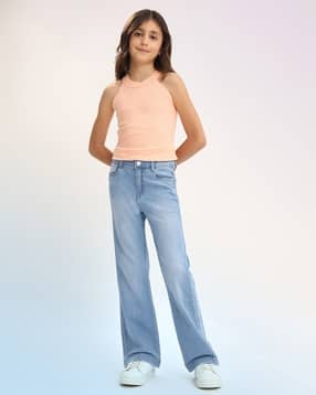 u.s. polo assn. Girls Washed High-Rise Bootcut Jeans-picture-13