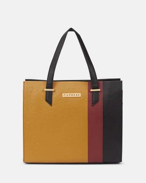 CAPRESE Women Colourblock Satchel Bag with Adjustable & Detachable Strap