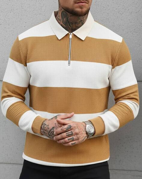 AUSK Men Regular Fit Polo T-Shirt with Full Sleeves