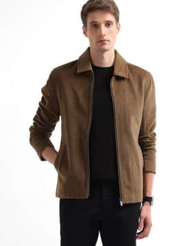 Men Regular Fit Bomber Jacket-image-16