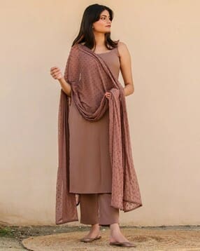 Women Straight Kurta with Pants & Dupatta-image-44