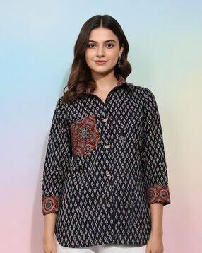 svaraa Women Printed Loose Fit Spread-Collar Shirt-picture-39