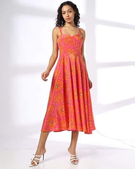 Women Printed Strappy Dress