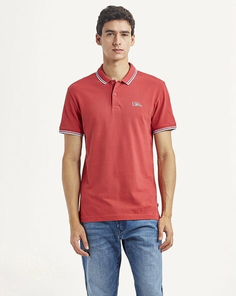 LEVI'S Men Slim Fit Cotton Polo T-Shirt