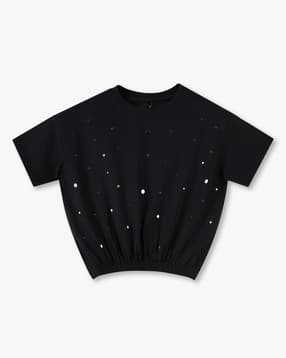 Girls Embellished Crop Top-image-21