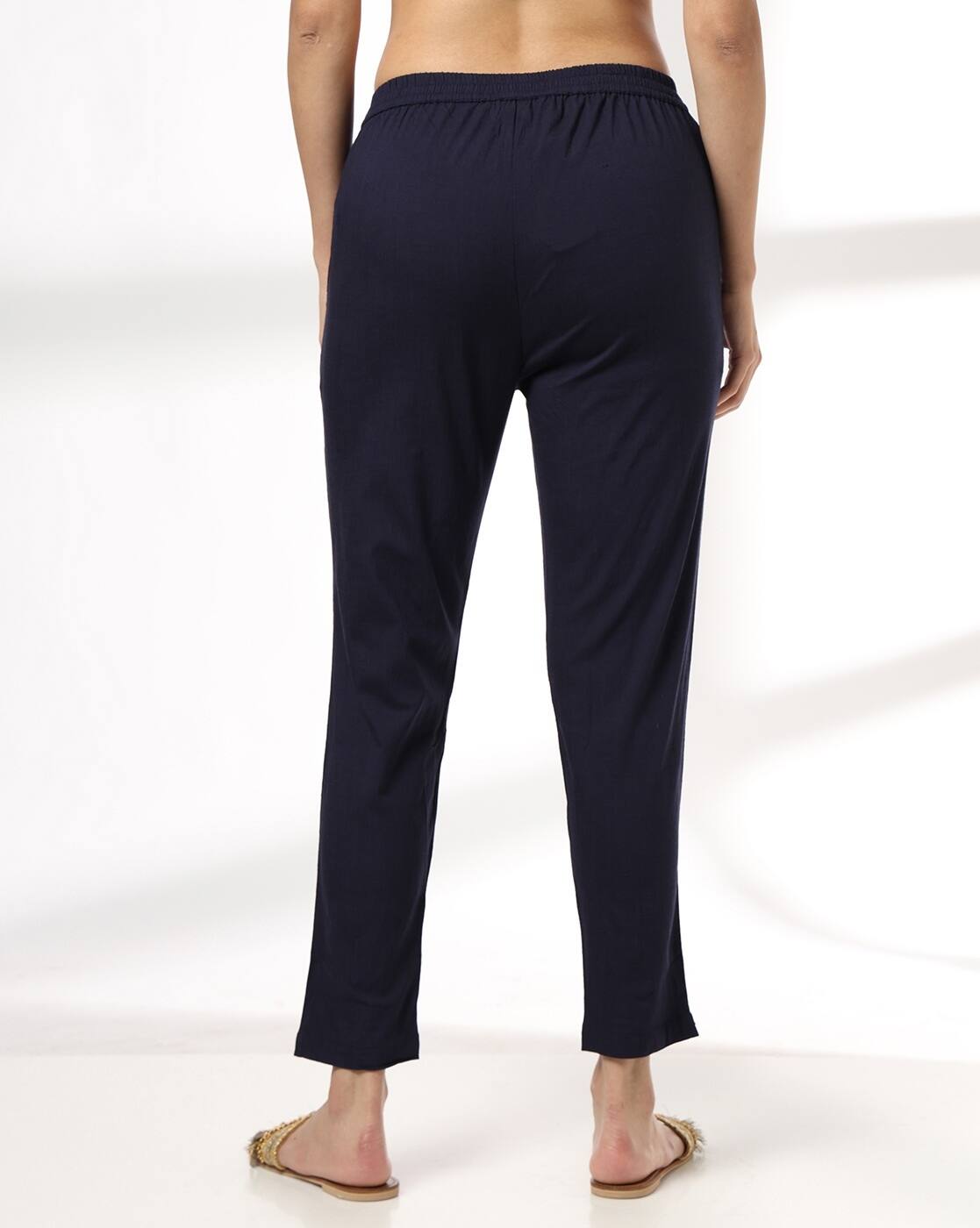 Women Narrow Pants with Insert Pockets