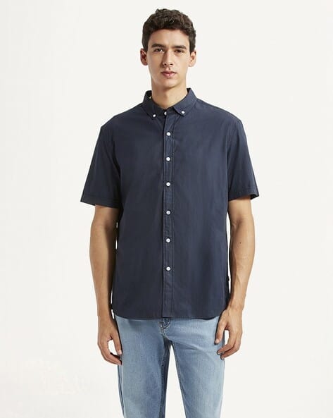 LEVI'S Men Collar-Neck Slim Fit Cotton Shirt