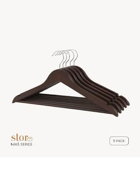 stor Set of 5 Wooden Non-Slip Clothes Hangers-picture-29