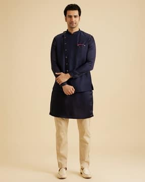 manyavar Men Regular Fit Nehru Jacket-picture-11