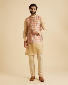 manyavar Men Printed Nehru Jacket-picture-51