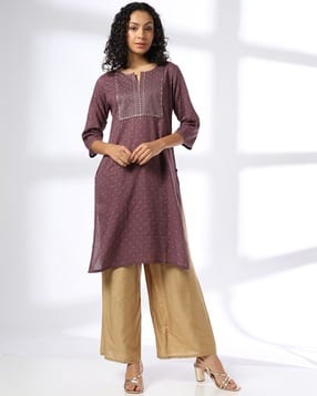avaasa mix n' match Women Embroidery Straight Kurta-picture-31