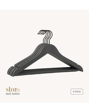 stor Set of 5 Wooden Non-Slip Clothes Hangers-picture-25