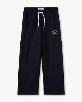 lee cooper Boys Logo Print Regular Fit Track Pants with Cargo Pockets-picture-33