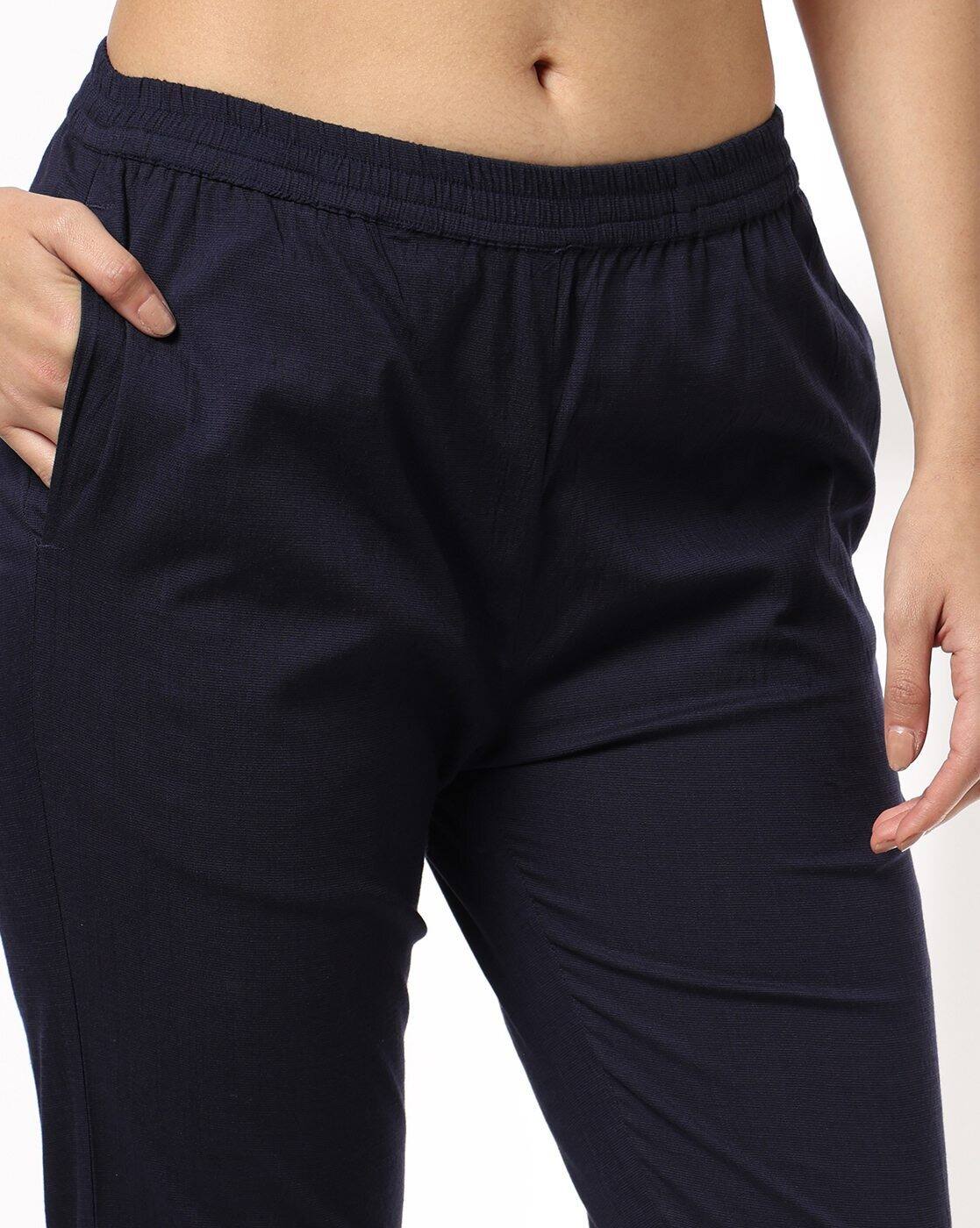 Women Narrow Pants with Insert Pockets