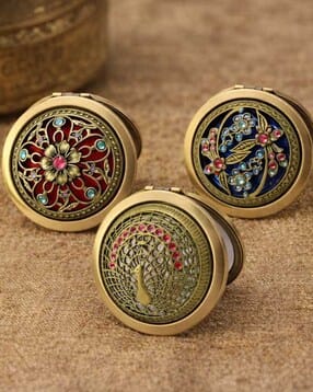 Pack of 3 Folding Cosmetic Tool Makeup Hand Mirror 