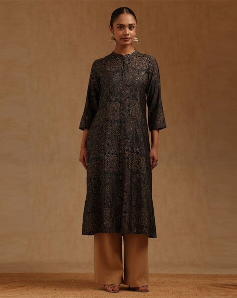 Womens Muslin Ethnic Motifs Kurta