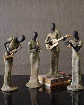 Musical Ladies Playing Instrument Statues Showpiece