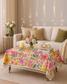 throw pillow Floral Print Table Runner with Tassel Accent-picture-19